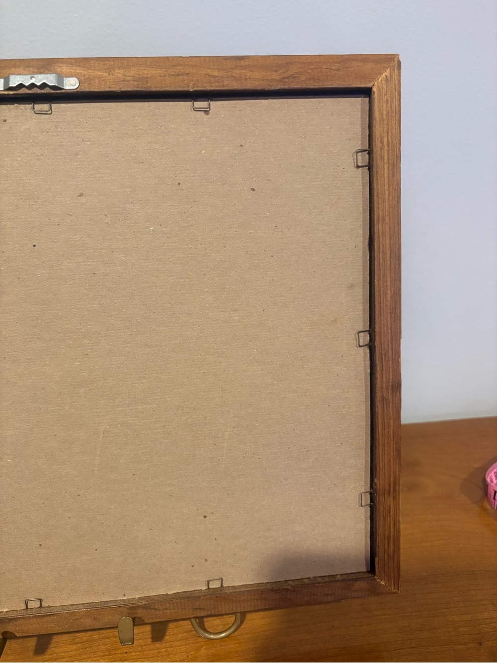 Vintage Large Wooden Mid Century Modern Wall Hanging Picture Frame - Picture 12 of 12
